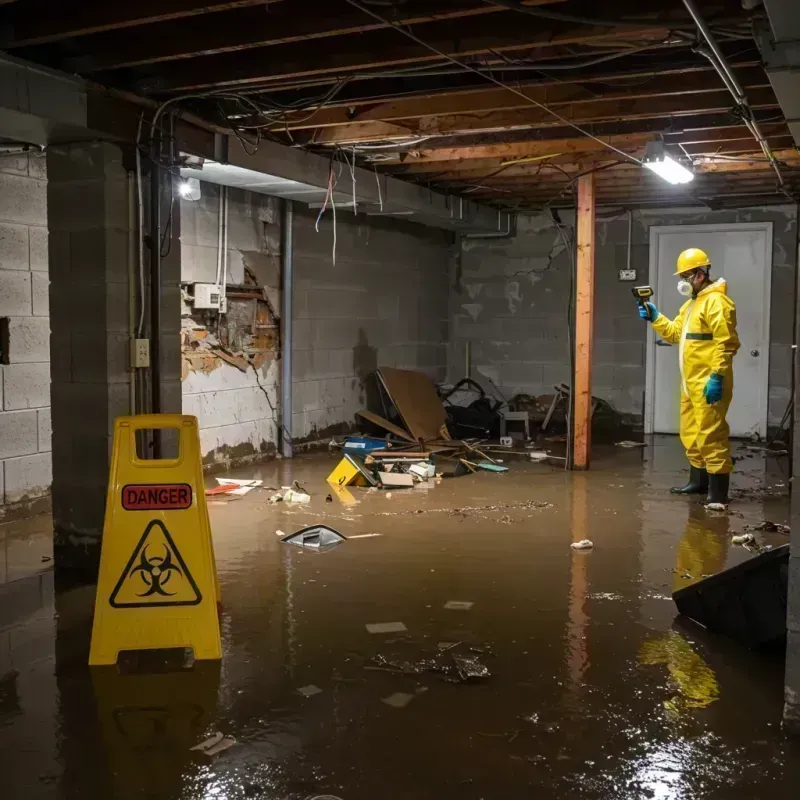 Flooded Basement Electrical Hazard in Mobridge, SD Property